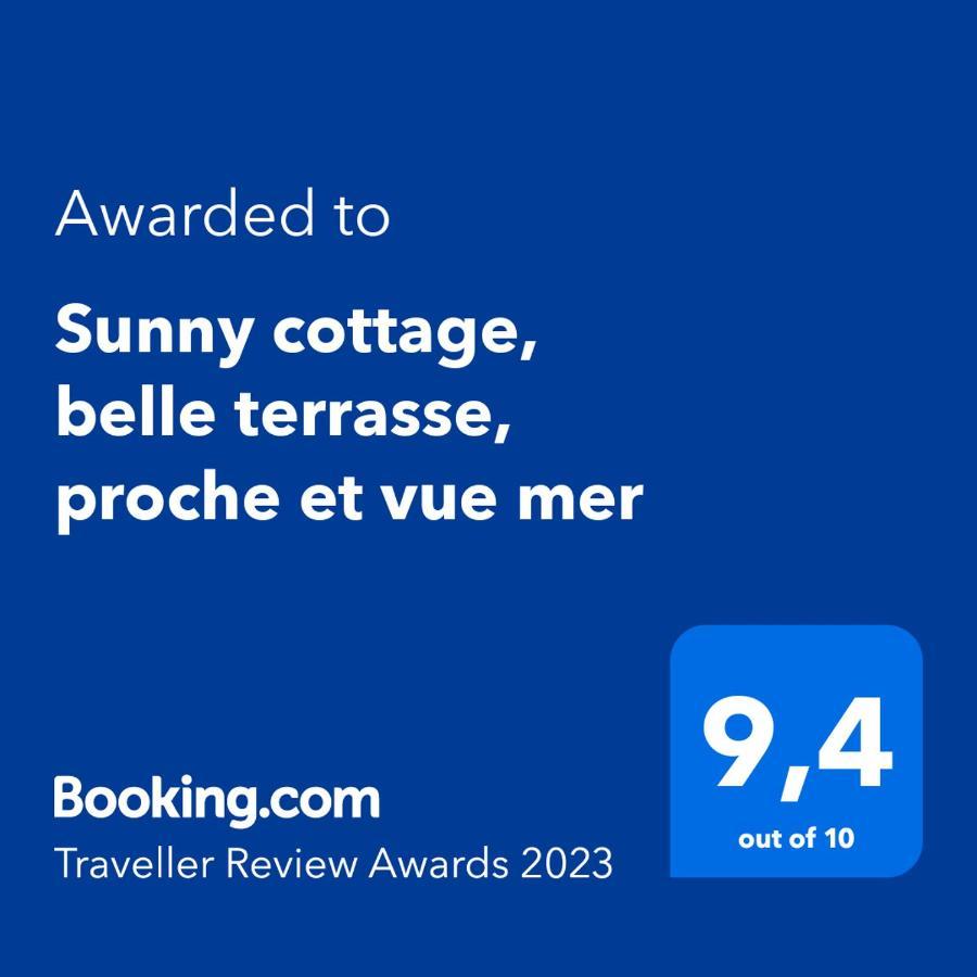 Sunny Cottage, Belle Terrasse, Proche Et Vue Mer 상트루스 외부 사진